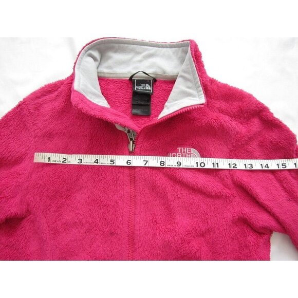 Women's The North Face Fuzzy Full Zip Polyester Pink Jacket Size XS (WJ8) - Picture 2 of 10